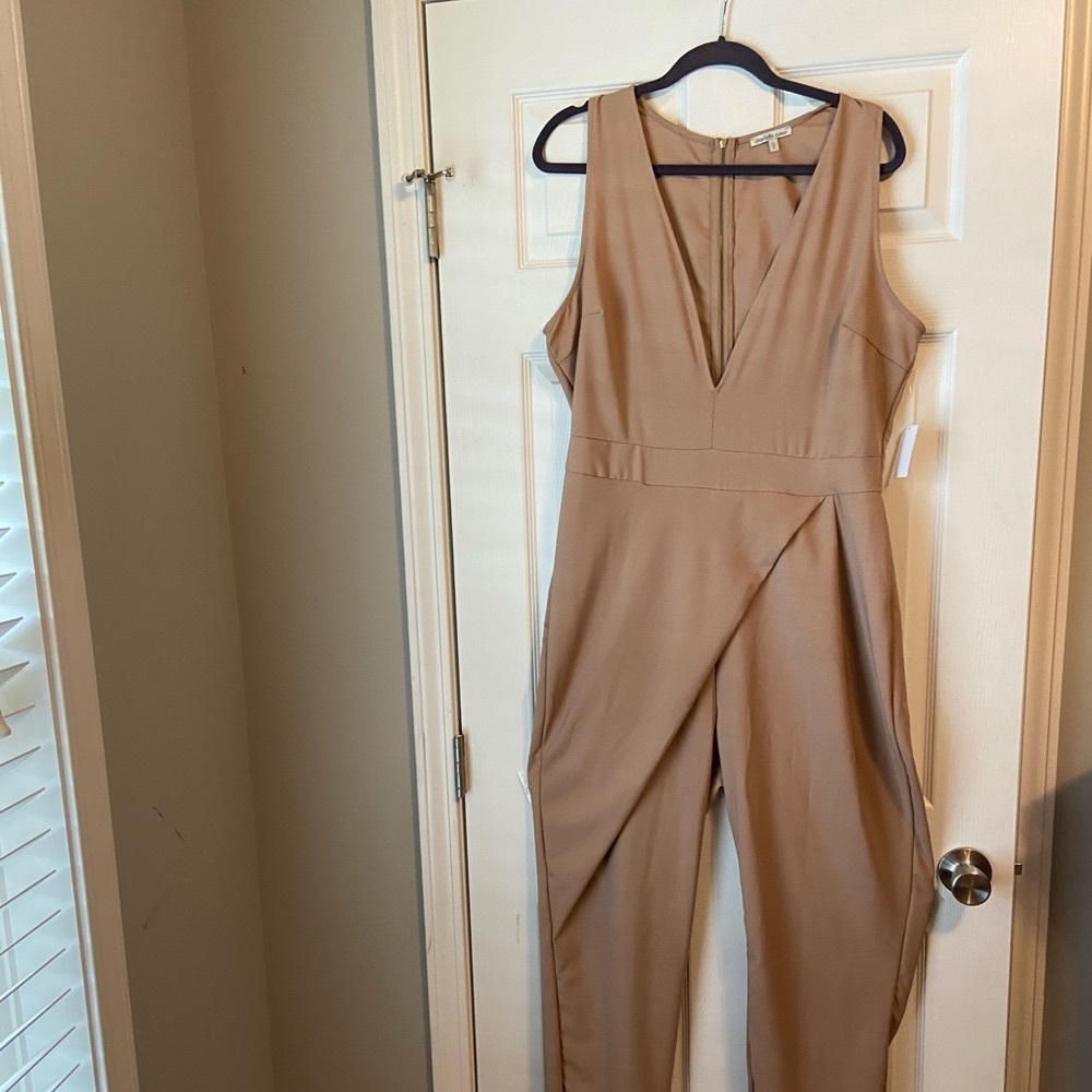 Charlotte  Russe  XL Jumpsuit (dressy). Light Tan